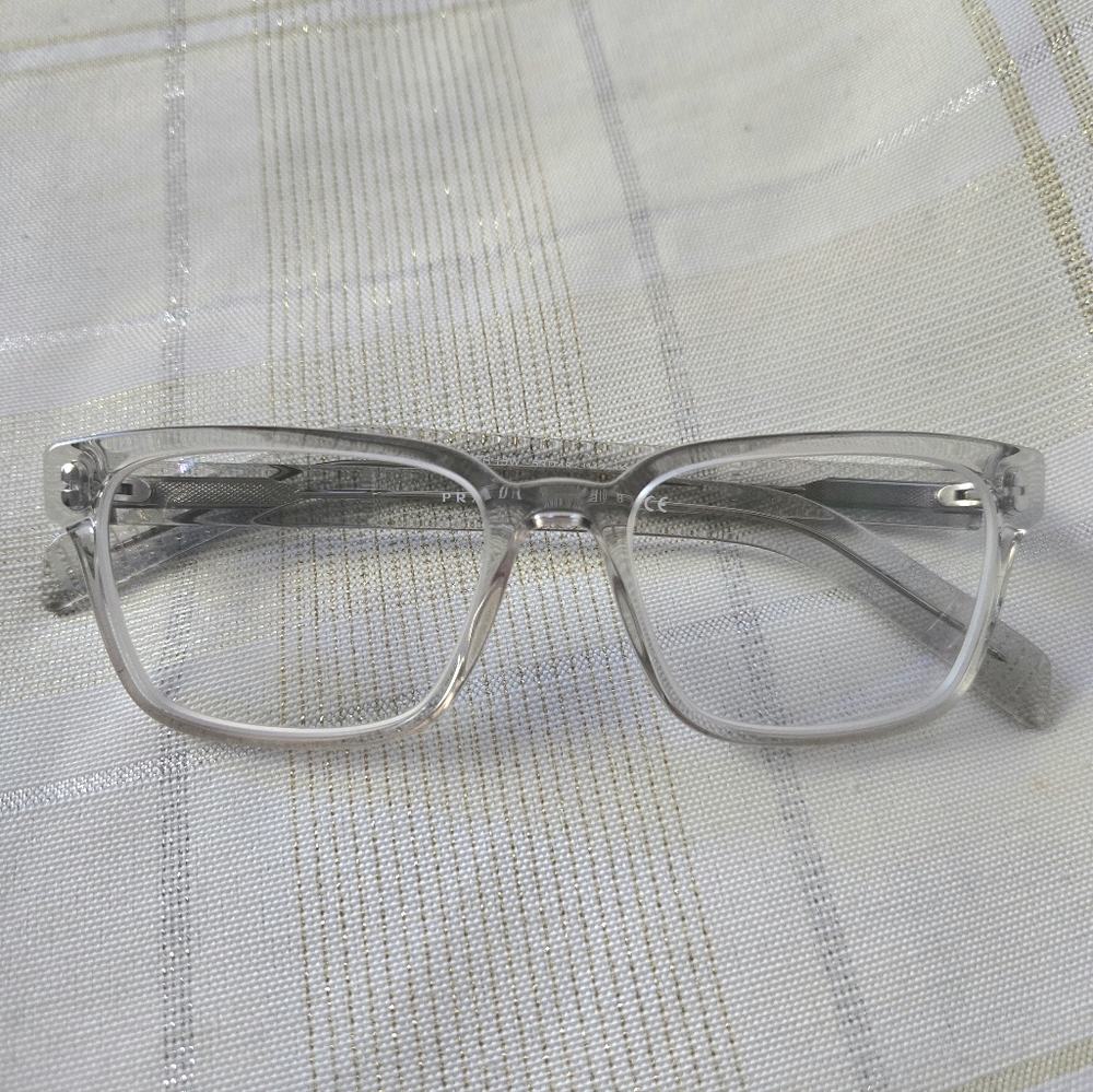 Prada Men's Transparent Gray Glasses - Picture 4 of 15